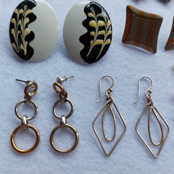 Earrings Bulk Sale Vintage Wholesale Jewelry Lot - 17 Pairs High Quality - Picture 9 of 12